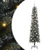 vidaXL Umestno božično drevo Zelena 210 cm PVC, plastika in jeklo