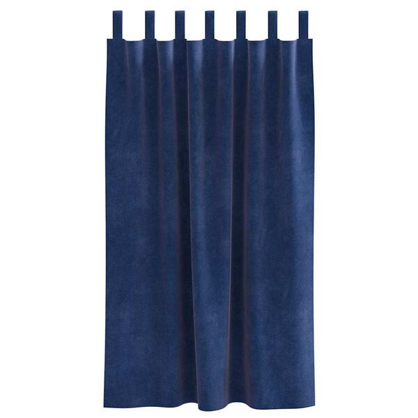 vidaXL Zatemnitvene zavese 2 pcs Temno modra 140 x 175 cm Žamet