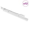 vidaXL Drsni mehanizem za predal 12 kos Bela 250 mm Jeklo