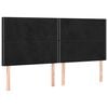 vidaXL Vzglavje postelje črno 180x5x118/128 cm žametno