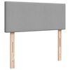 vidaXL Otomanska postelja z vzmetnico siv 120x190 cm blago