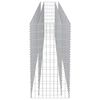 vidaXL Visoka greda gabion pocinkano jeklo 450x50x100 cm