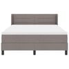 vidaXL Postelja z vzmetnico z vzmetnico Taupe 200 x 140 cm Poliester