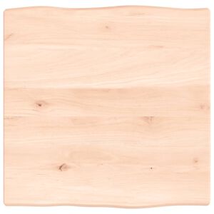 vidaXL Mizna plo&scaron;ča 40x40x2 cm neobdelana trdna hrastovina naraven rob