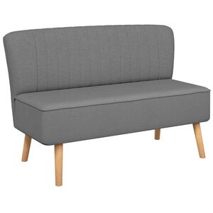 vidaXL Kavč iz blaga 117x55,5x77 cm svetlo siv
