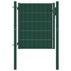 vidaXL Ograjna vrata PVC in jeklo 100x100 cm zelena