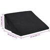 vidaXL Blazina v obliki klina Drugo Črna 55 x 55 x 26 cm