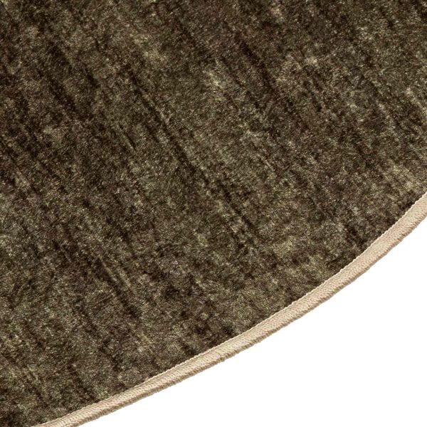 vidaXL Preproga runner MARSA Go&scaron;ča zelena &Oslash; 120 cm Poliester in PVC