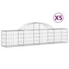 vidaXL Obokane gabion ko&scaron;are 5 kosov 200x30x40/60 cm pocinkano železo