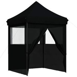 vidaXL Zabavni &scaron;otor 200 x 200 x 306 cm Črna Oxford tkanina