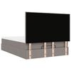 vidaXL Otomanska postelja z vzmetnico & LEDs taupe 140x190 cm blago