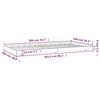 vidaXL Posteljni okvir brez vzmetnice bel 100x200 cm trdna borovina