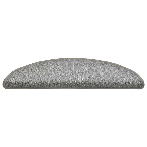vidaXL Stopniščne preproge 30 kosov 56x17x3 cm svetlo sive polkrožne