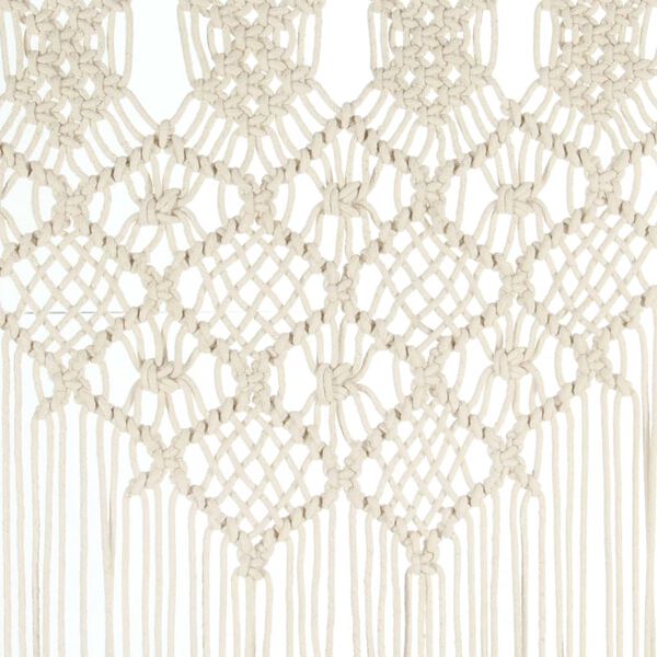 vidaXL Zavesa makrame 140x240 cm bombaž