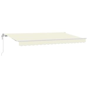 vidaXL Vlečna tenda krema 350 x 200 cm blago