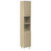 vidaXL Kopalni&scaron;ka omarica sonoma hrast 30,5x30x179 cm inženirski les