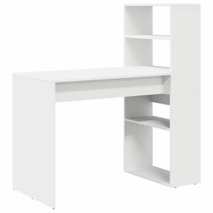 vidaXL Miza Bela Inženirski les 113 x 54 x 120 cm
