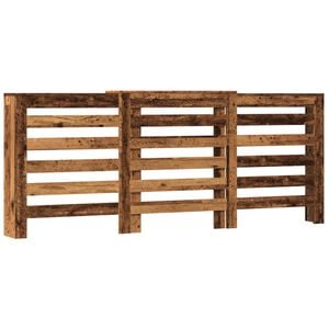 vidaXL Pokrov za radiator starinski les 205x21,5x83,5cm inženirski les