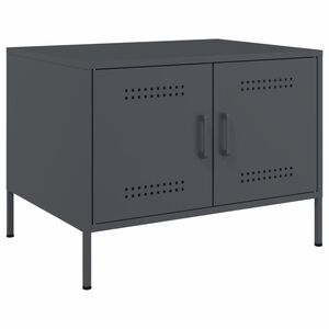 vidaXL Klubska mizica antracit 68x50x50,5 cm jeklo