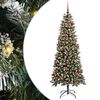 vidaXL Umestno božično drevo Zelena 180 cm PVC, plastika in jeklo