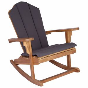 vidaXL Vrtna Adirondack gugalnica Naravna Trden tikov les