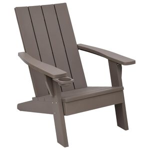 vidaXL Vrtni stol adirondack svetlo rjav 75x88,5x89,5 cm polipropilen
