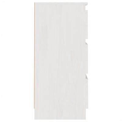 vidaXL Nočna omarica 2 kosa bela 40x29,5x64 cm trdna borovina