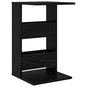 vidaXL Stranska miza Črna Orehovina 40 x 35 x 60,5 cm Inženirski les