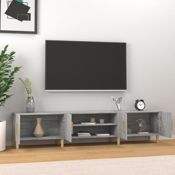 vidaXL TV omarica siva sonoma 180x31,5x40 cm inženirski les