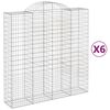 vidaXL Obokane gabion košare 6 kosi 200x50x200/220 cm pocinkano železo