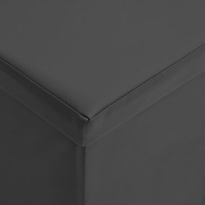 vidaXL Zložljiva klop s prostorom za shranjevanje siva PVC