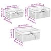 vidaXL Ko&scaron;are za shranjevanje 3 pcs Naravna 40 x 30 x 18 cm