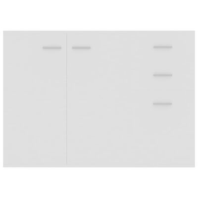 vidaXL Komoda bela 105x30x75 cm iverna plošča