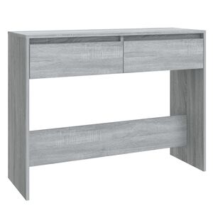 vidaXL Konzolna mizica siva sonoma 100x35x76,5 cm iverna plo&scaron;ča