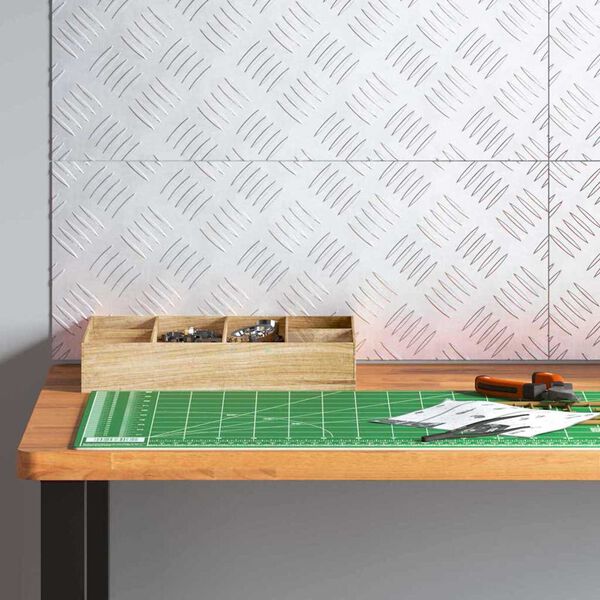 vidaXL Stopnice Pravokotna 4 pcs srebrna 50 x 20 cm Aluminij