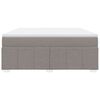 vidaXL Box spring postelja z vzmetnico taupe 180x200 cm blago
