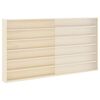 vidaXL Stenska vitrina s polico Bež 100 x 8,5 x 54 cm Vezani les