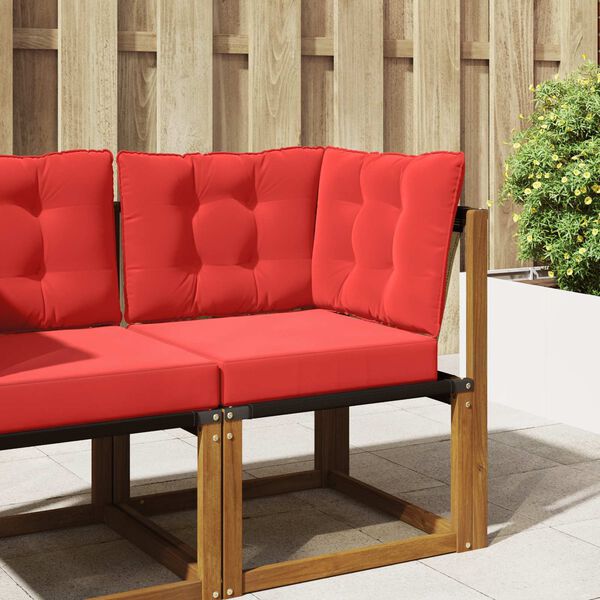 vidaXL Zunanja blazina za kavč 3 pcs Rdeča Poliester