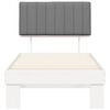 vidaXL Posteljni okvir z oblazinjenim vzglavjem Svetlo siva