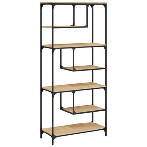 vidaXL Knjižna omara sonoma hrast 81x36x176 cm inženirski les