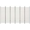 vidaXL Paravan 6-delni bel 300x180 cm