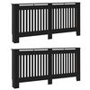 vidaXL Pokrov radiatorja 2 pcs Črna 172 x 19 x 81,5 cm Inženirski les