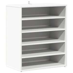 vidaXL Omarica za čevlje bela 60x35x70 cm iverna plo&scaron;ča