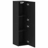 vidaXL Stenski TV kabinet 30,5 x 30 x 110 cm Črna Orehovina