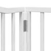 vidaXL Ograda za pse z vrati zložljiva 6 panelov bela 480 cm les