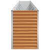vidaXL Vrtna visoka greda 582 x 50 x 68 cm Cinkana jeklena