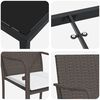 vidaXL Komplet za jedilnico v vrtu 5 pcs Rjava Poly ratan