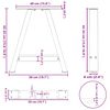 vidaXL Noge za klubsko mizico v obliki črke A, 2 kosa, 50 x (42-43) cm, jeklo