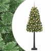 vidaXL Umetno božično drevo s kroglicami in zložljivimi vejami 120 cm