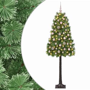 vidaXL Umetno božično drevo s kroglicami in zložljivimi vejami 120 cm